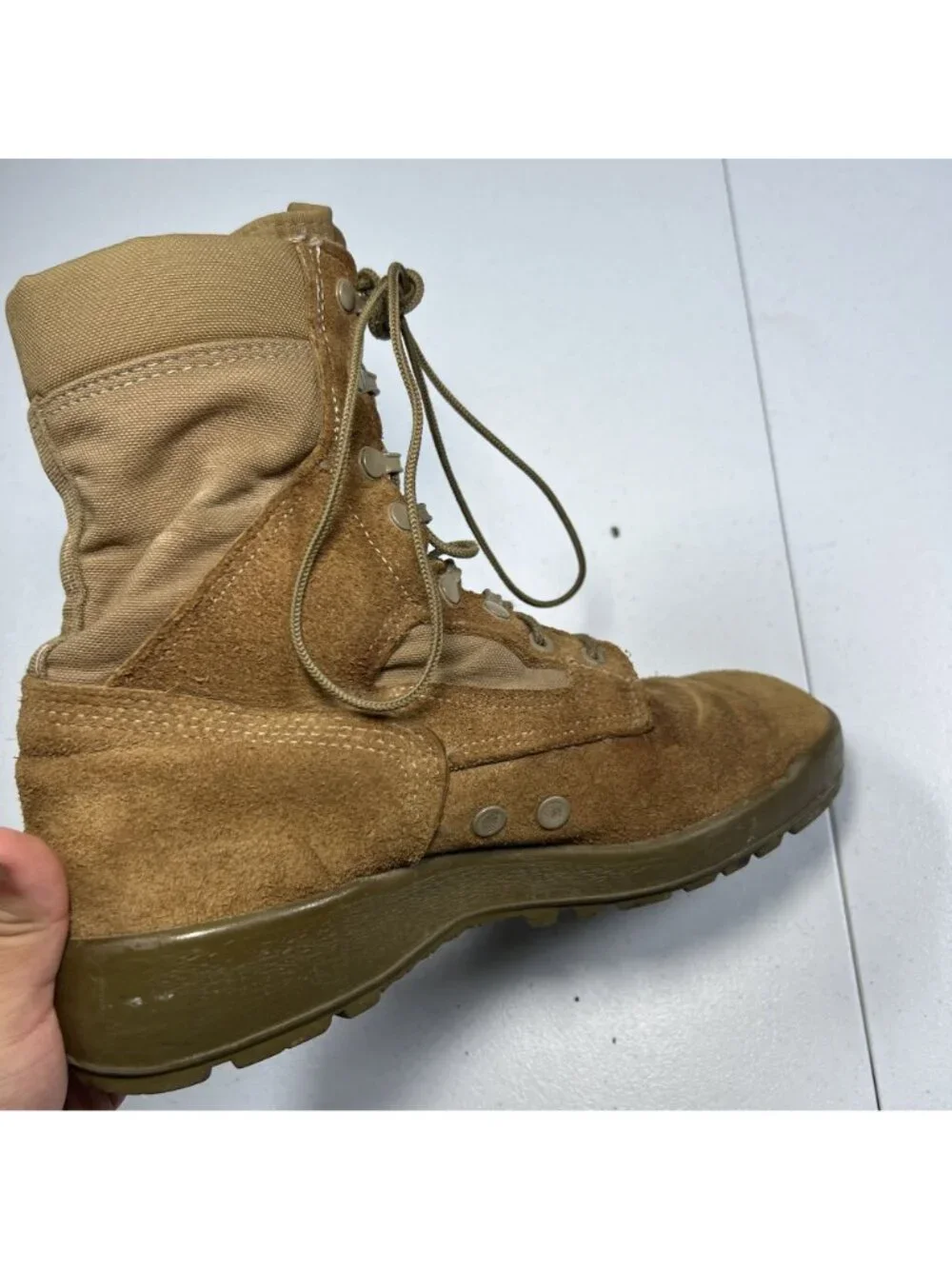 McRae Footwear Mens Military Desert Coyote Tan Combat Lace Up Boots Size 8W
